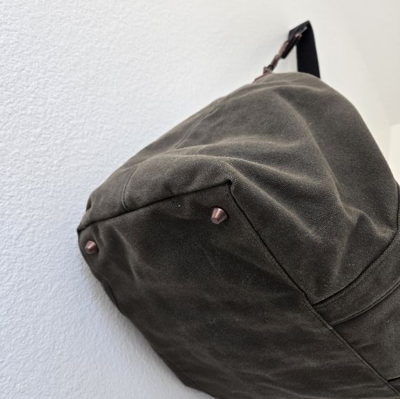 Jack Spade Warren Street NY Canvas Leather Weekend Duffle Bag Large 19"×16"×8.5" - Picture 9 of 16